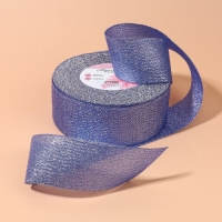 Лента парчовая, 40 мм, 23 &plusmn; 1 м, цвет синий №037