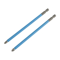 Биты ТУНДРА, намагниченные, сталь CrV, PH2 х 150 мм, 2 шт.