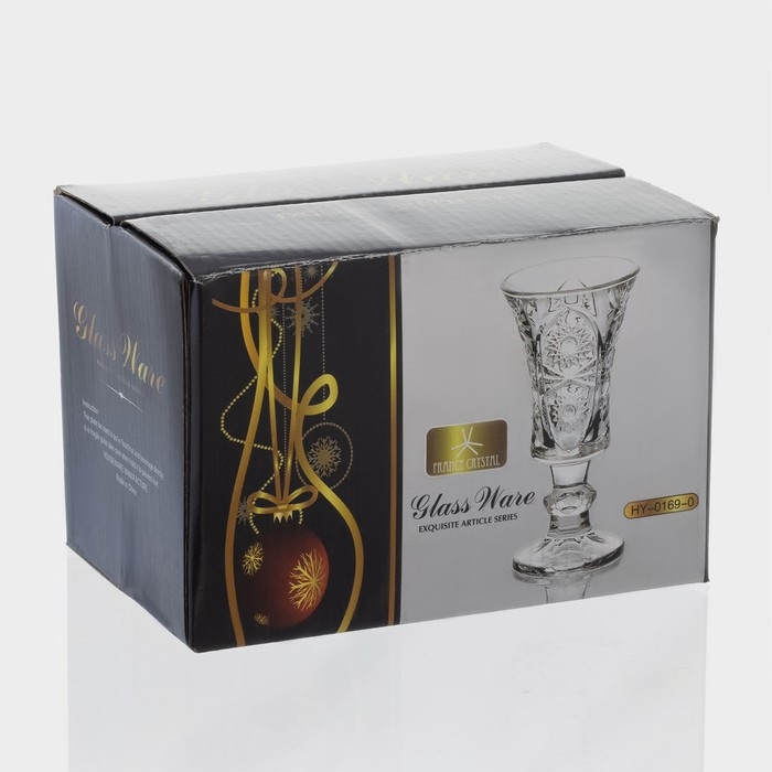 Набор рюмок стеклянных &laquo;Ледяная звезда&raquo;, 35 мл, 10,5&times;5 см, 6 шт