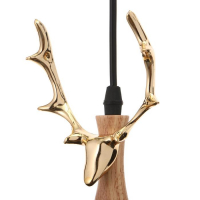 Светильник BayerLux "Олень" 1хE27 40Вт черный-золото 13х13х100 см