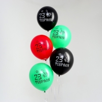 Воздушный шар латексный 12" &laquo;23 Февраля&raquo;, пиксели, 50 шт.