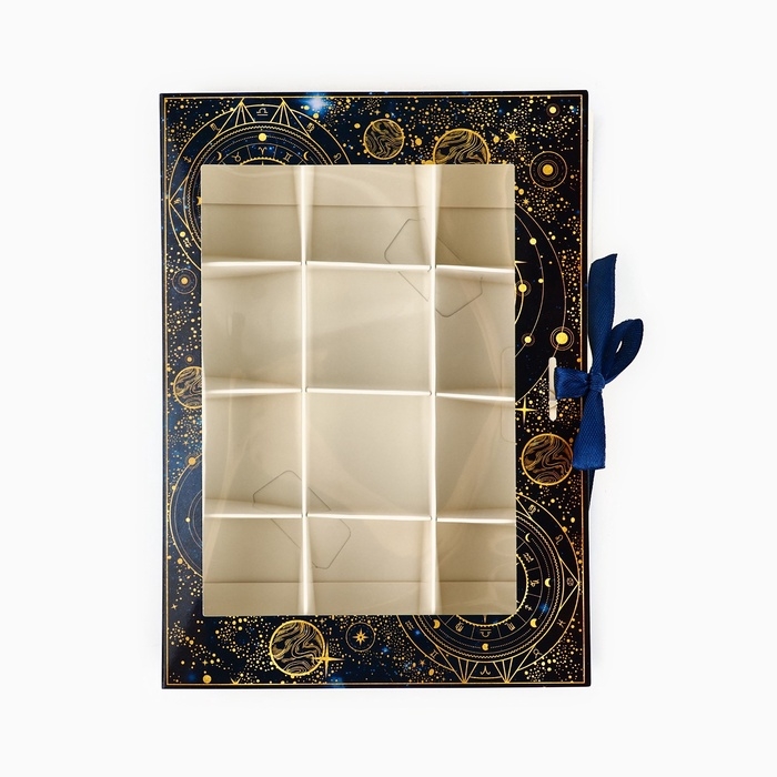 Коробка под 12 конфет с ячейками &laquo;Космос&raquo; 18.5 х 13.5 х 3.5 см