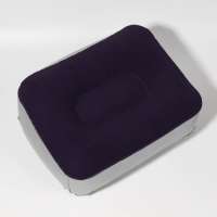 Подушка надувная, 37 &times; 28 &times; 15 см, цвет синий/серый