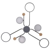 Люстра с ПДУ 2298/7GN LED 156Вт 3000-6000К серый 105х99х15 см BayerLux