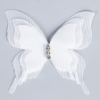 Декор для творчества &laquo;Бабочка&raquo;, трёхслойный, набор 12 шт., размер 1 шт. &mdash; 5 &times; 4,5 см, цвет белый