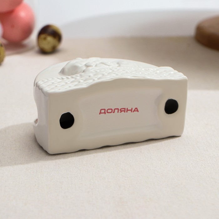 Салфетница Доляна &laquo;Зайка&raquo;, 11,5&times;5,5&times;7,5 см, цвет белый