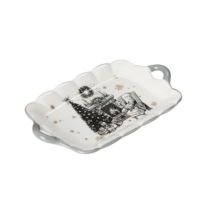Блюдо сервировочное Доляна &laquo;Хюгге&raquo;, 23,5&times;14&times;3 см, цвет белый
