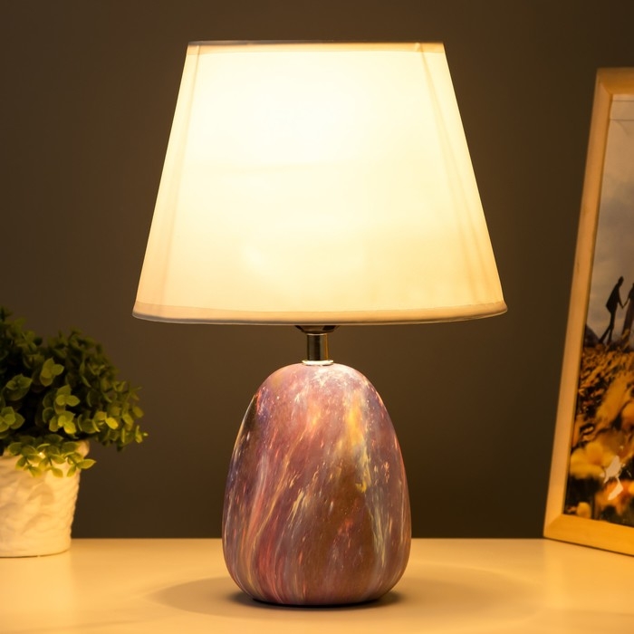 Настольная лампа "Косетт" Е27 40Вт фиолетовый 22,5х22,5х32,5 см RISALUX