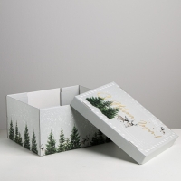 Коробка подарочная новогодняя складная &laquo;Уютного нового года&raquo;, 31,2 х 25,6 х 16,1 см, Новый год