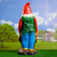 Садовая фигура "Гном с корзиной яблок" 36х32х87см