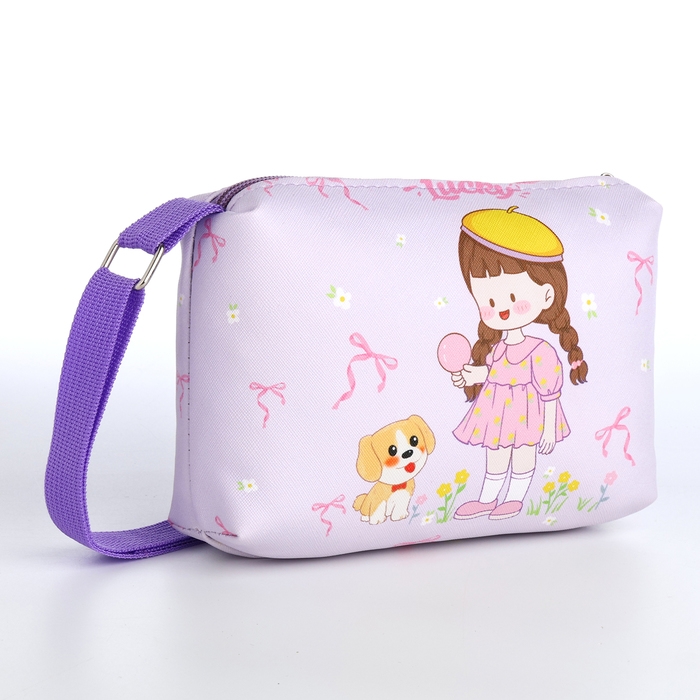 Сумка детская на молнии &laquo;Выбражулька&raquo;, цвет сиреневый