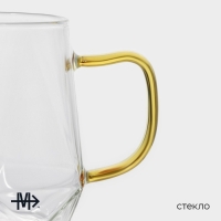 Кружка стеклянная Magistro &laquo;Льдинка&raquo;, 320 мл, 11&times;9&times;9,5 см