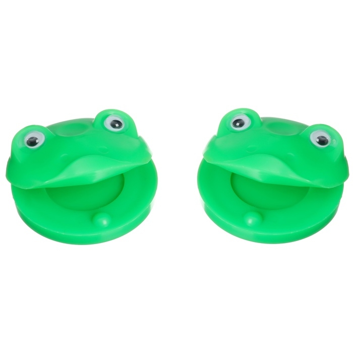 Набор погремушек &laquo;Лягушата: кастаньеты, перкуссионный маракас&raquo;, 3 шт., цвет зеленый, Крошка Я