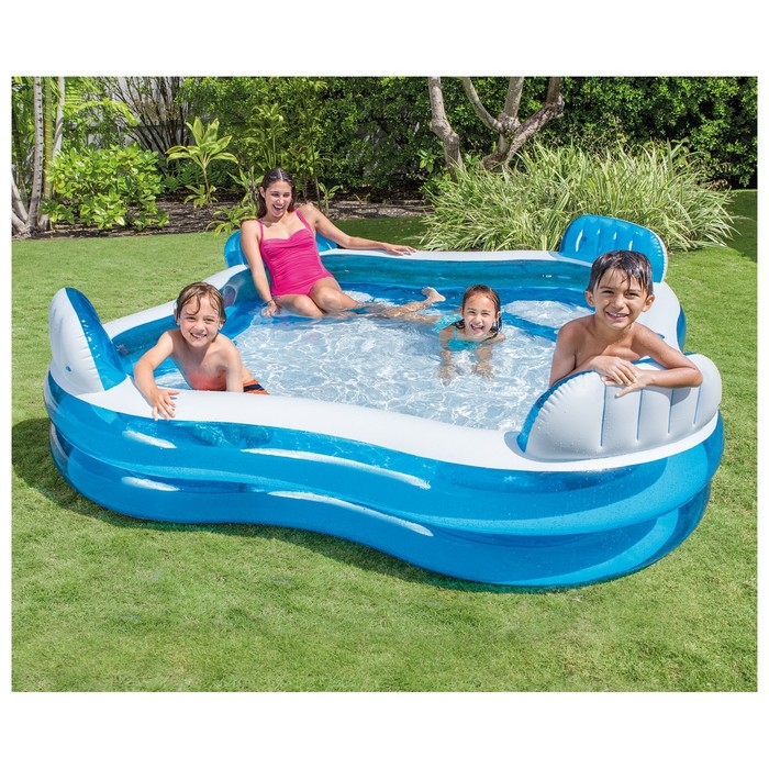 Бассейн надувной &laquo;Семейный&raquo;, с 4 сиденьями, 229 х 229 х 66 см, от 3 лет, 56475NP INTEX