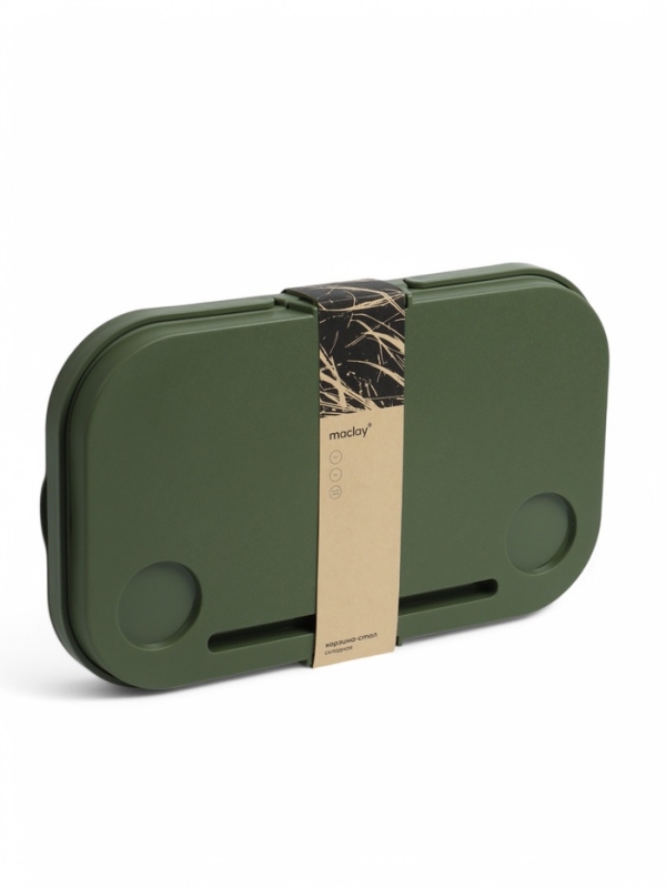 Корзина - столик Maclay 2 в 1, складная, 47 х 28,5 х 23,5 см, стол 45 х 28 х 16 см, зелёная