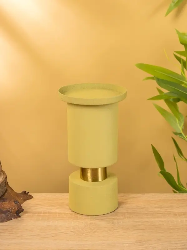 Подсвечник на 1 свечу текстурный "Олива" 10,5х10,5х19 см