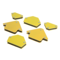 Набор магнитных угольников для сварки ТУНДРА, 30,45,60,75,90,135&deg;, усилие 4 и 11 кг, 6 шт.