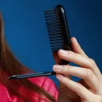 Расчёска массажная, складная, с зеркалом, 3 &times; 10 см, цвет МИКС