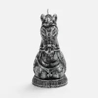 Свеча фигурная &laquo;Бюст лошади&raquo;, серебристая