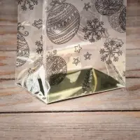 Пакет подарочный новогодний с жёстким дном 11&times;7&times;53 см