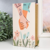 Сейф-книга дерево кожзам "Рука в руке" 21х13х5 см