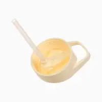 Поильник детский с трубочкой &laquo;Дино&raquo;, 350мл., цвет бежевый Крошка Я