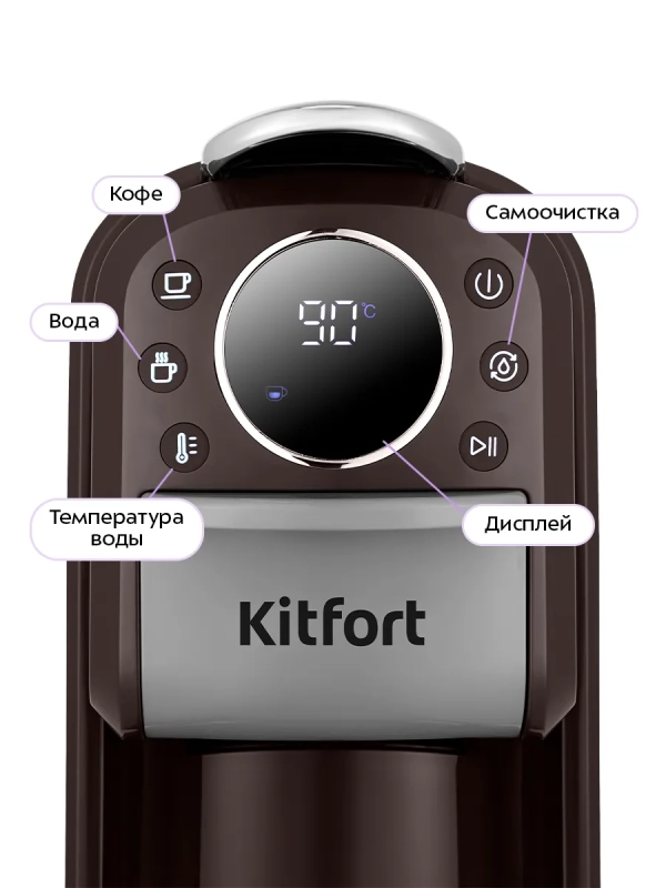 Кофеварка капсульная рожковая 3 в 1 КТ-7656 - 1400 Вт