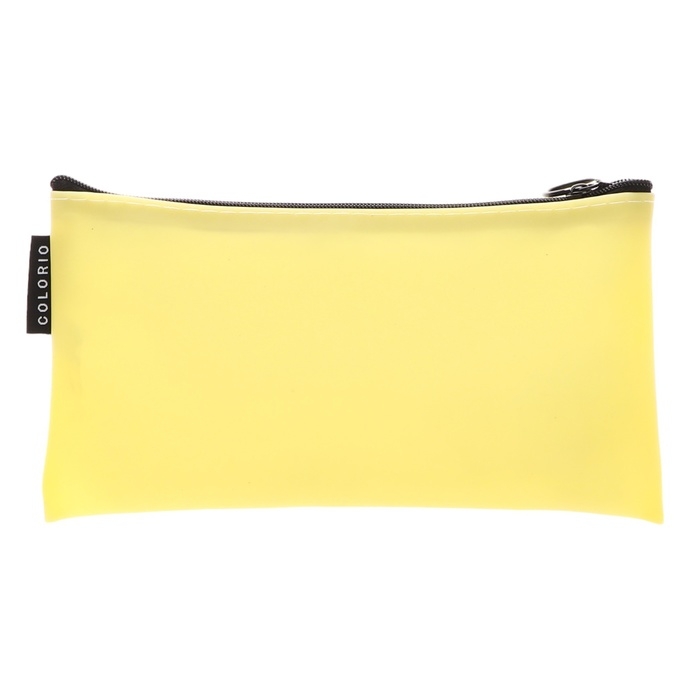 Пенал мягкий 1 отделение, 115х200, плоский, силиконовый, жёлтый, Colorio