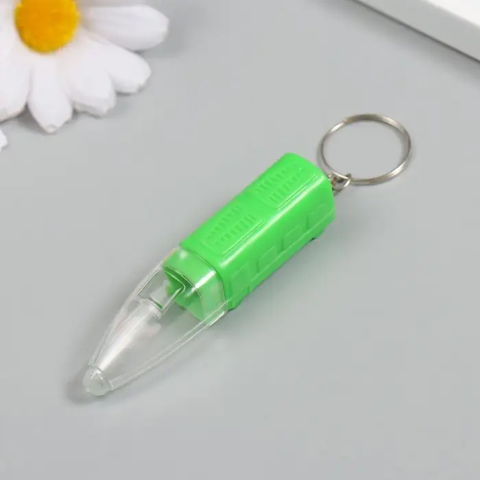 Фонарик брелок для ключей на кольце &laquo;Электропоезд&raquo;, мигает, 7&times;1.2 см, МИКС