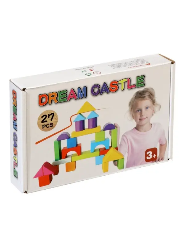 Кубики детские деревянные 27 деталей