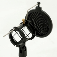 Микрофонная стойка напольная с держателем для телефона