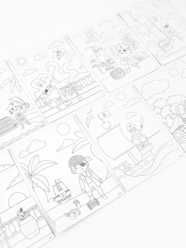 Гравюра блокнот "Пираты", 9 листов, штихель