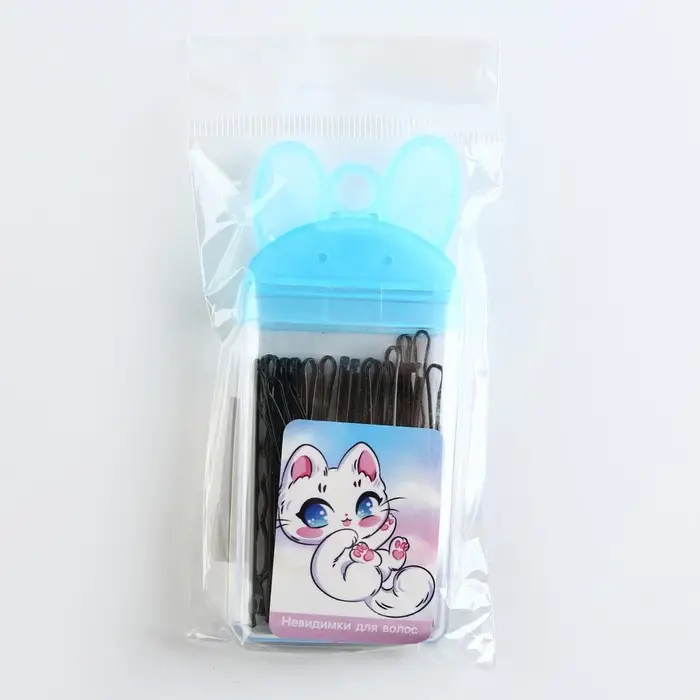 Невидимки для волос &laquo;Милый котик&raquo; , 20 шт., длина невидимки 5 см