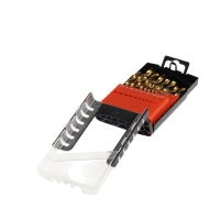 Набор свер по металлу ТУНДРА, HSS-Tin, цилиндрический хвостовик, 1 - 10 мм, 19 шт.