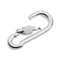 Карабин монтажный с фиксатором ТУНДРА krep, DIN5299D, 6&times;60 мм, оцинкованный, 1 шт.