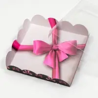 Коробка для печенья, &laquo;Бант розовый&raquo;, 15&times;15&times;3 см