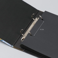 Фотоальбом 25 листов (наклейки+кольца) "Геометрия" тиснение золото 19х27х3 см