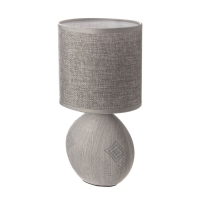 Настольная лампа с абажуром RISALUX &laquo;Фиесс&raquo;, Е14, 40 Вт, серый, 13&times;13&times;27 см