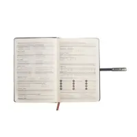 Ежедневник недатированный формат А5, с хлястиком, 112л, линия, пвх, Узор Синий