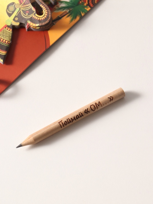 Магнит с блоком для записей и карандашом "Поймай "ОМ..."9х13 см