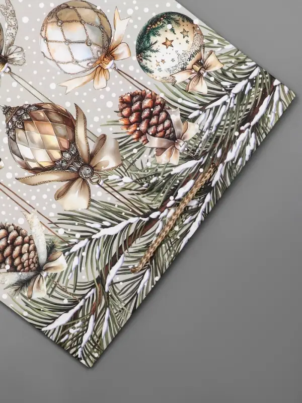 Пакет подарочный новогодний ламинированный, &laquo;Игрушки Новогодние&raquo; , 26&times;12&times;32 см