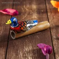 Сувенирный музыкальный инструмент "Свисток птичка" 13х3х5 см МИКС