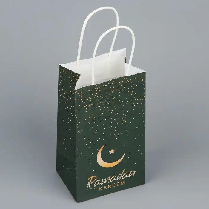 Пакет подарочный крафтовый &laquo;Рамадан&raquo;, 12 х 21 х 9 см