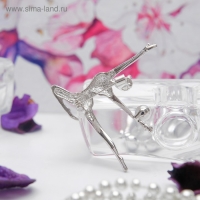 Брошь &laquo;Гимнастка с мячом&raquo;, цвет красно-синий в серебре