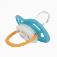 Соска - пустышка ортодонтическая &laquo;Пингвин&raquo;, +6 мес., цвет голубой