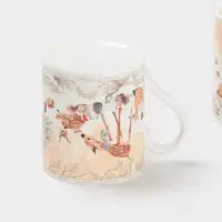 Набор кружек новогодних &laquo;Лесное чудо&raquo;, 2 шт., 220 мл, керамика, подарочная упаковка, бежевый