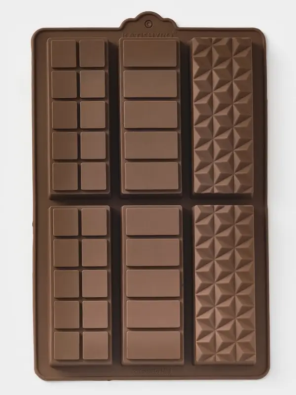 Форма для дубайского шоколада 6 плиток "Квадраты, полосы, пирамиды" 27,5x17x2 см