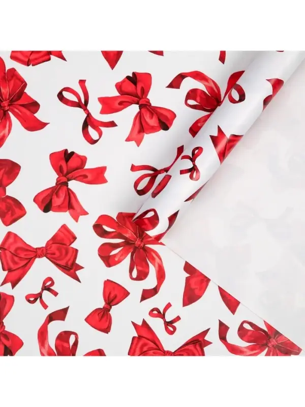 Бумага упаковочная глянцевая &laquo;Банты&raquo;, 50 х 70 см