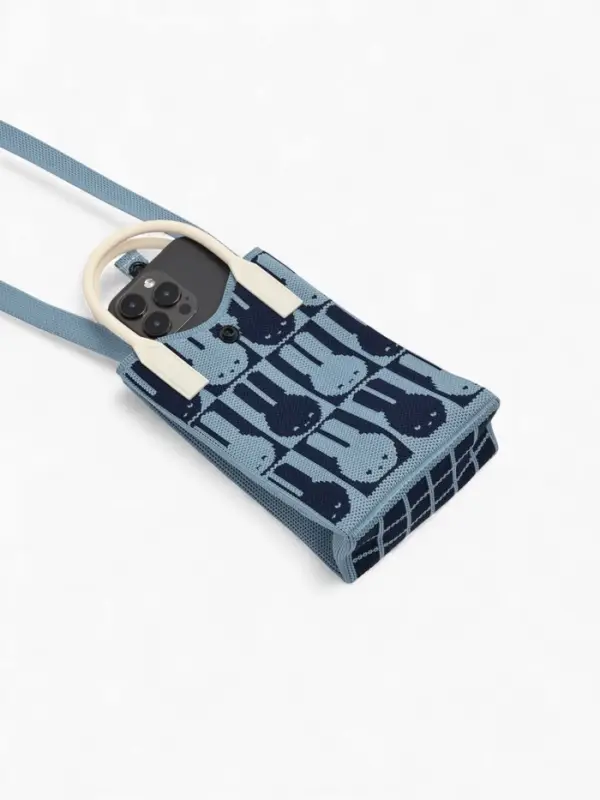 Сумка подр Зайцы, 12*4*17, отд на кнопке, дл ремень, синий