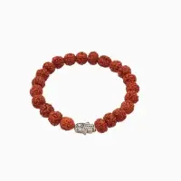 Браслет "Хамса" рудракша, длина 18 см